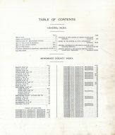 Table of Contents, Menominee County 1912